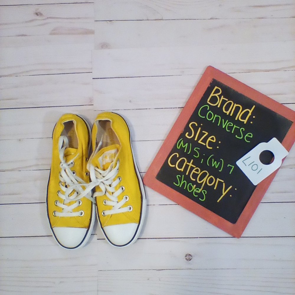 Yellow Converse ; Mens 5, Womens 7